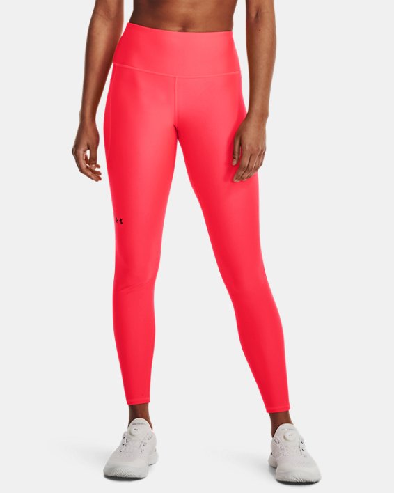 Women's HeatGear® No-Slip Waistband Full-Length Leggings, Red, pdpMainDesktop image number 0